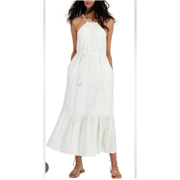 INC haltered maxi dress in off-white - 10 - Picture 1 of 11